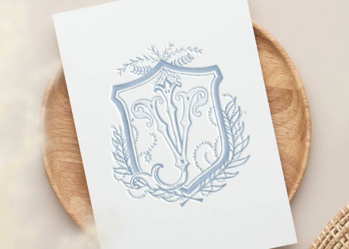 Hand-Illustrated Wedding Crest