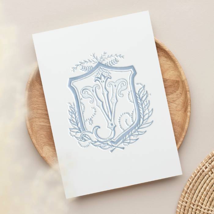Hand-Illustrated Wedding Crest